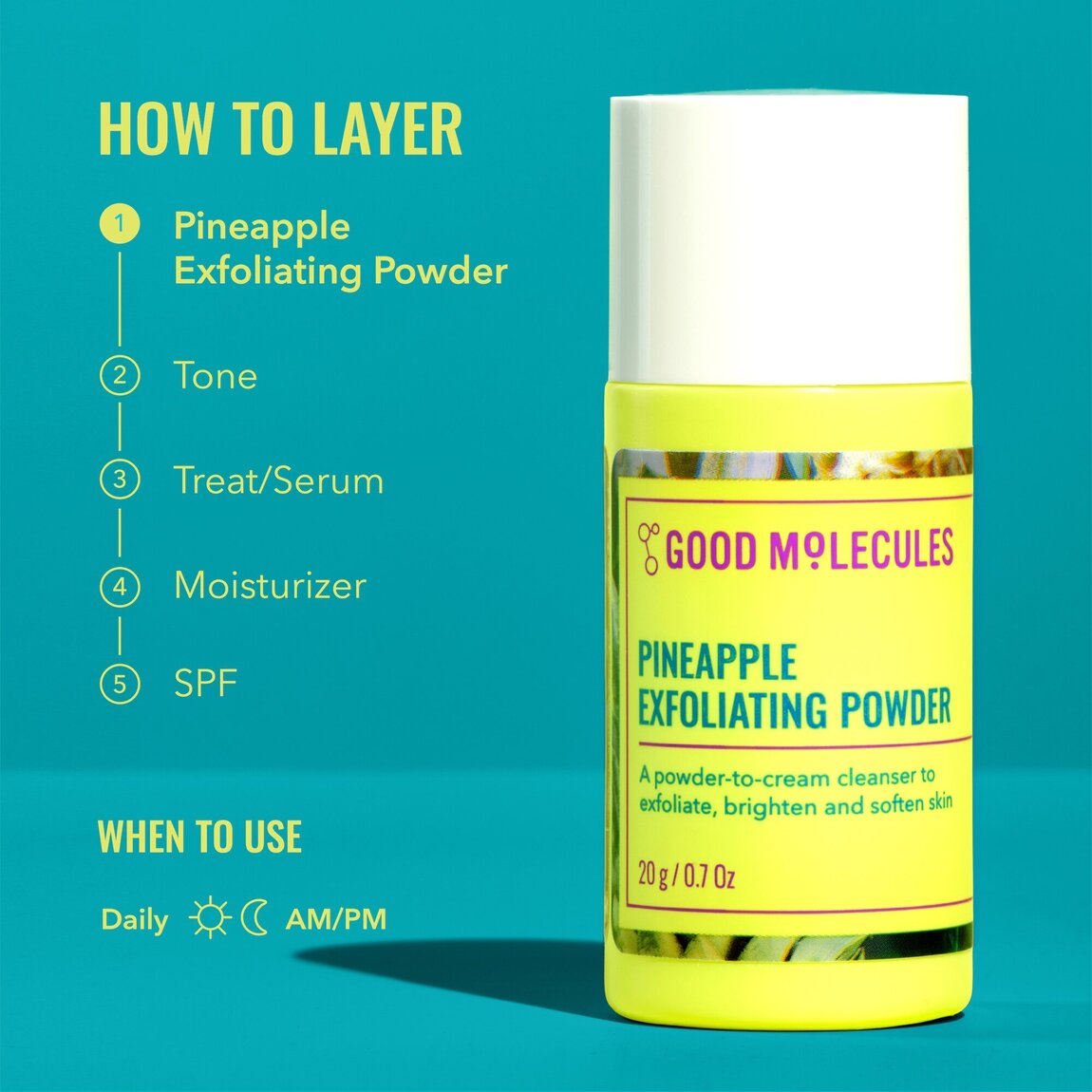 Good Molecules Pineapple Exfoliating Powder 20g alternative view 5.